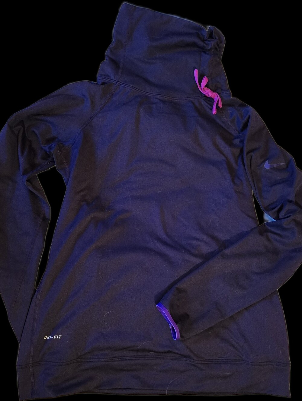 Nike Women’s Purple High-Neck Dri-FIT Cold Weather Pullover Good Condition Sz L.